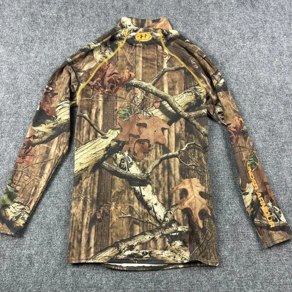 Under Armour ColdGear Shirt Mens Large Camo Mossy‎ Oak Break-Up Infinity Hunting